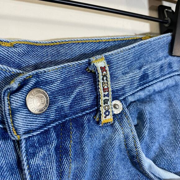 Vintage Mickey & Co Girls High Rise Denim Retro Jeans Mickey Embroidery Sz 10 - Picture 4 of 15